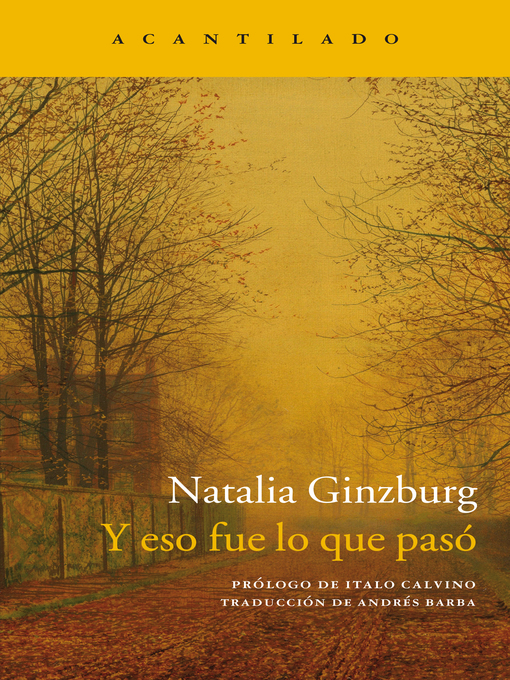 Cover image for Y eso fue lo que pasó